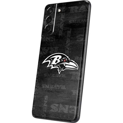 NFL Baltimore Ravens Black & White Galaxy S21 Plus 5G Skin